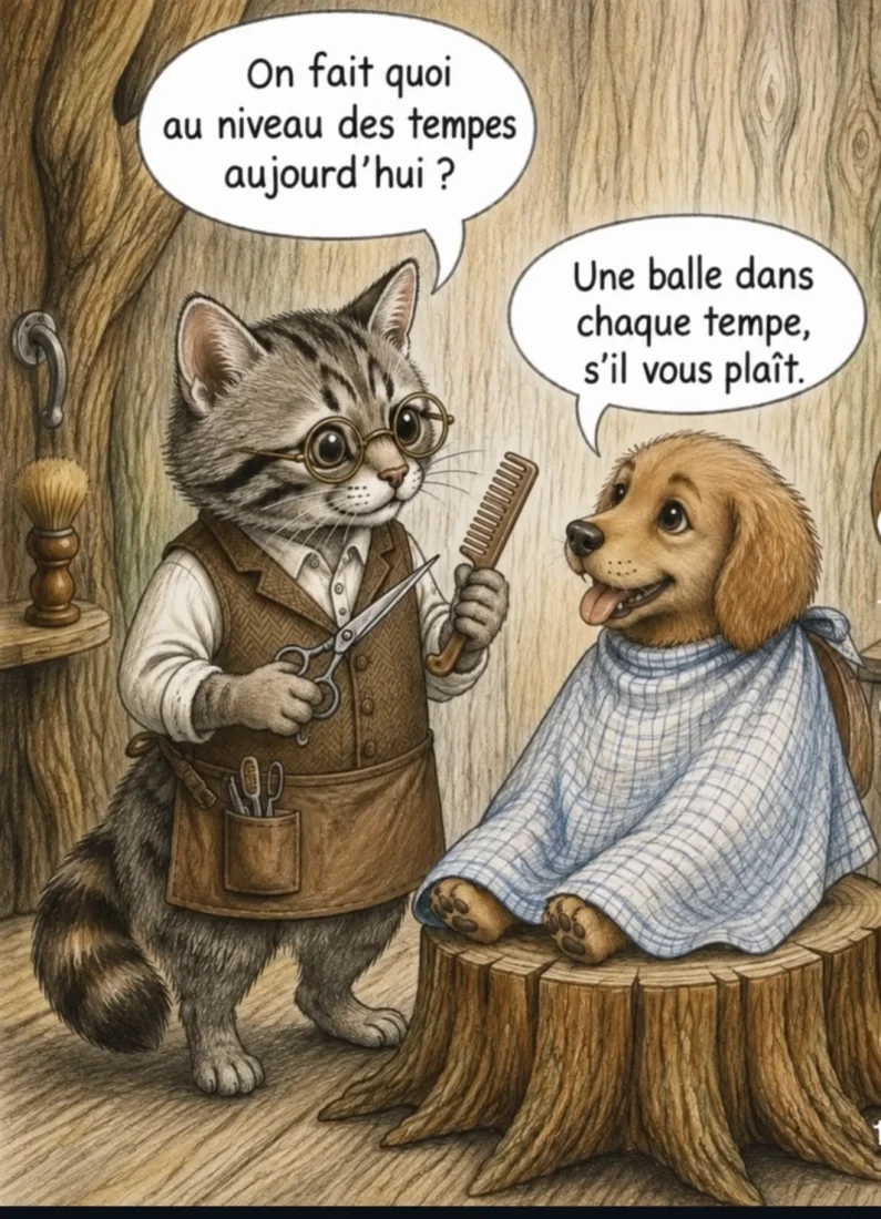 Chez le coiffeur